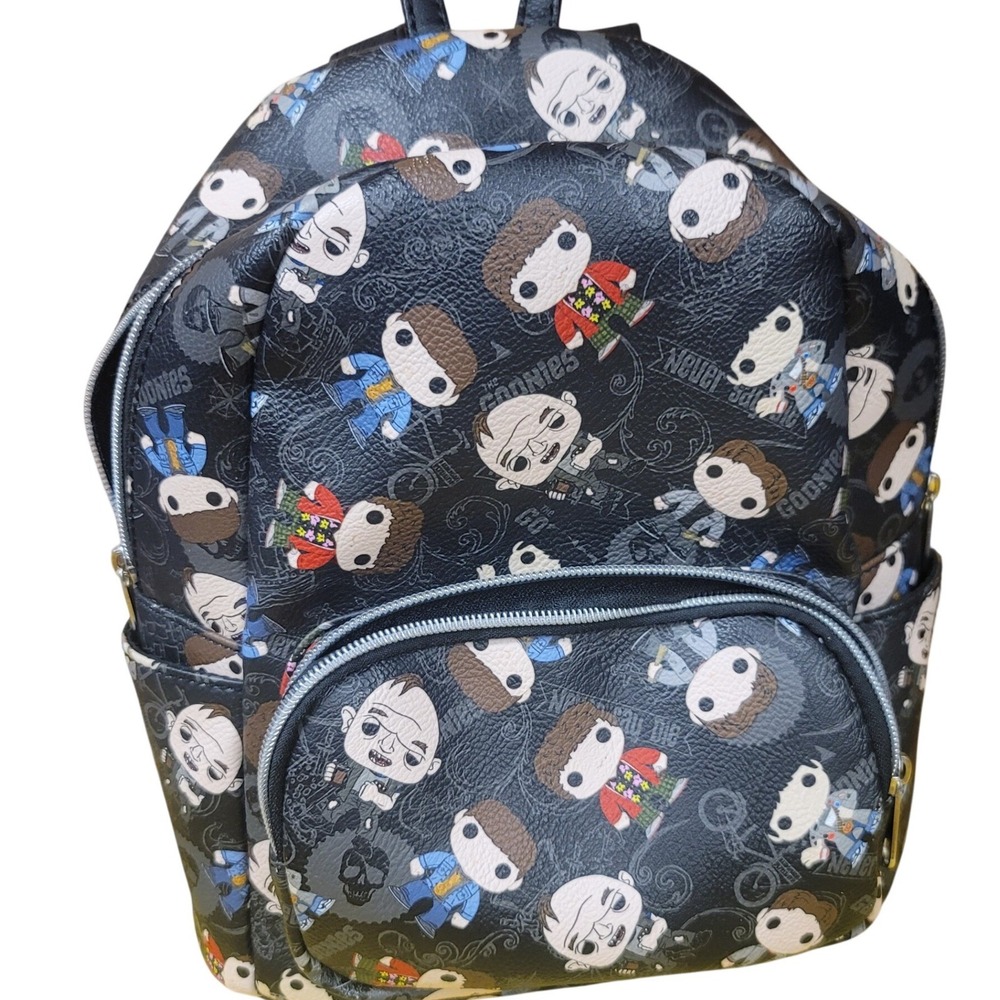 Funko The Goonies Mini Backpack Black Pebbled Faux Leather Character Print 2021‎